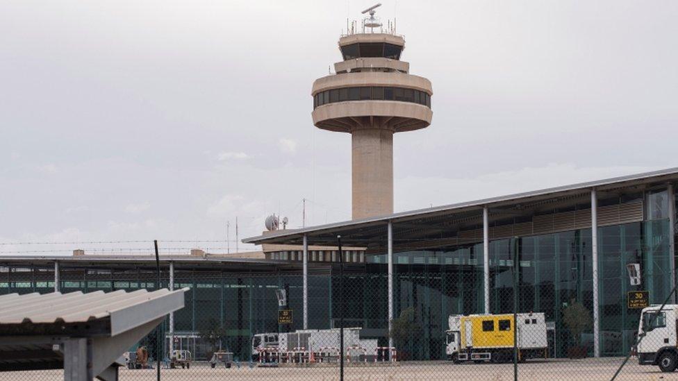 View of Palma de Mallorca airport, Majorca island, Spain, 06 November 2021