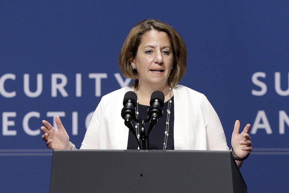 Lisa Monaco speaks at the White House Summit on Cybersecurity and Consumer Protection in Stanford, 13 February 2015