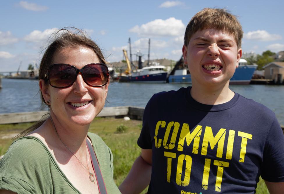 Amy and her autistic son Jonah, now 17