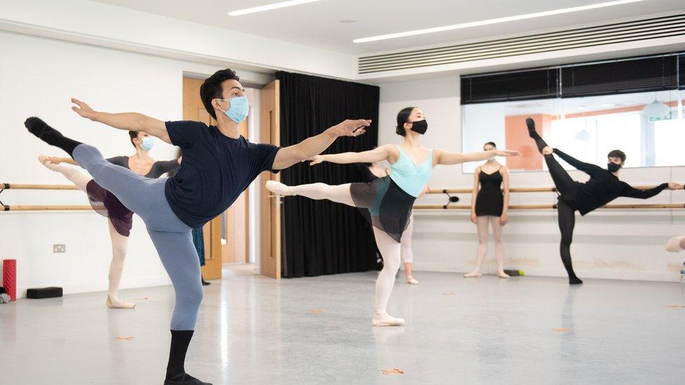 Kamal Singh in ballet class