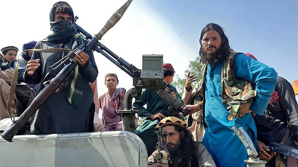 Taliban fighters in the Laghman province, close to Kabul, August 15 2021