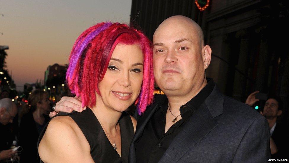 Lana Wachowski at the premiere of Cloud Atlas with her sister, Lilly