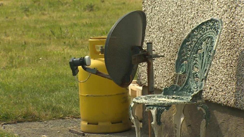 The satellite dish at the property