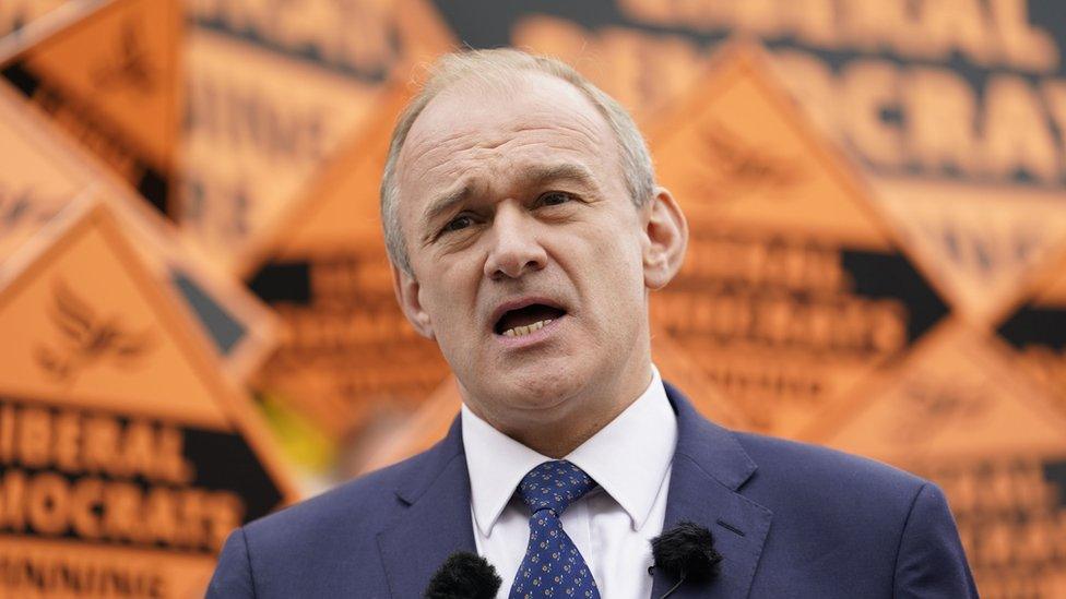 Sir Ed Davey speaking