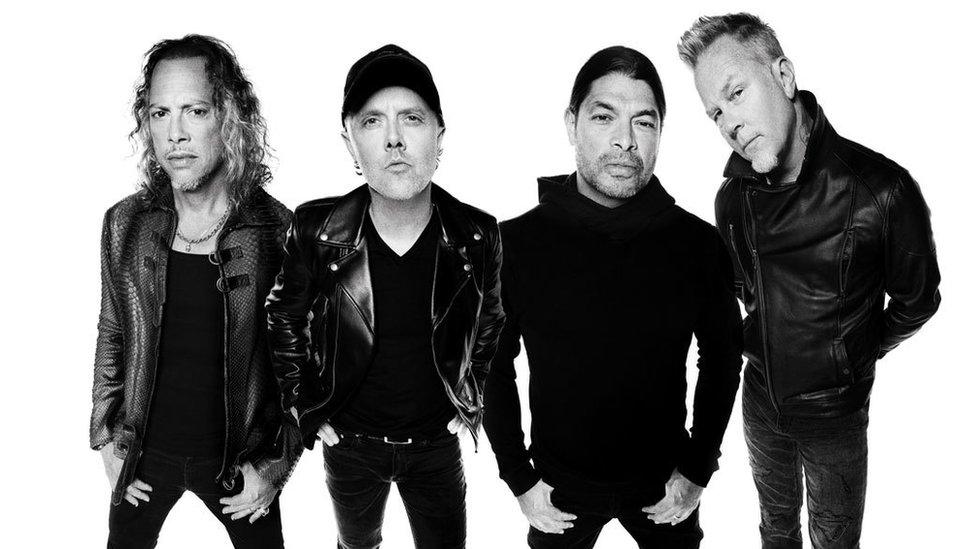 Kirk Hammett, Lars Ulrich, Robert Trujillo and James Hetfield from Metallica