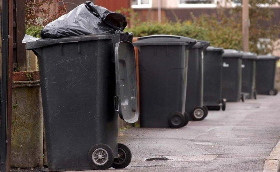 Row of bins