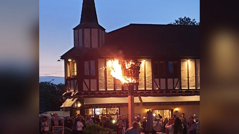 Community celebrations in Tatsfield in Surrey