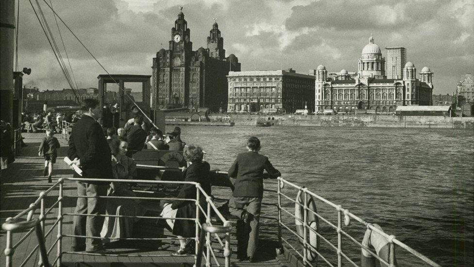 Schoolboys on the Mersey ferry