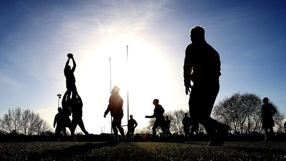 A game of rugby union