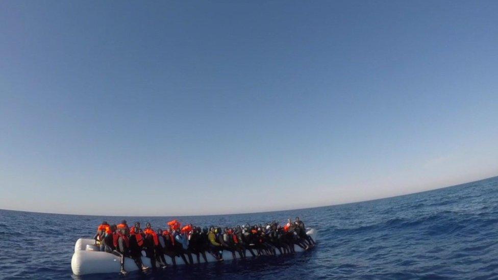 Migrants rescued off the Sicilian coast