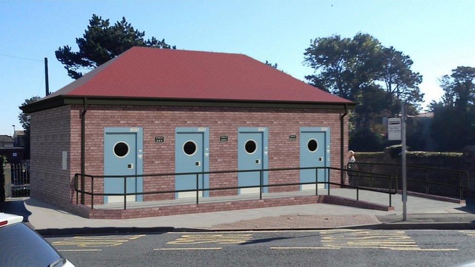 An artist impression of the new Griffin Park toilets in Porthcawl