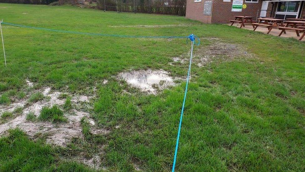 Sewage leaks on cricket pitches in Alfold, Surrey