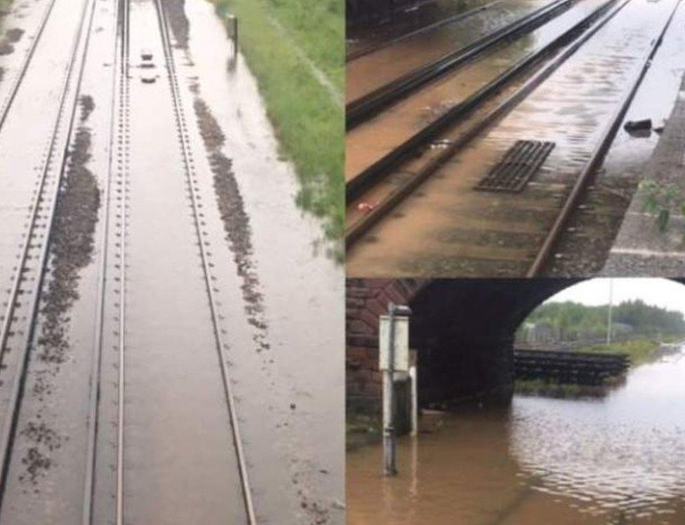 Tracks flooded