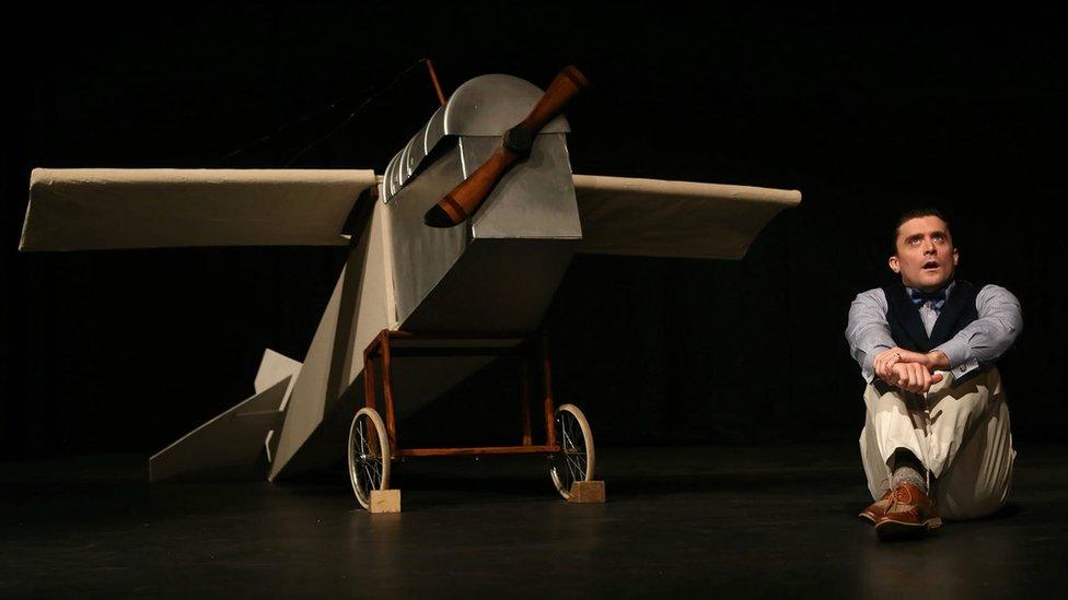 Replica of monoplane used in theatre performance