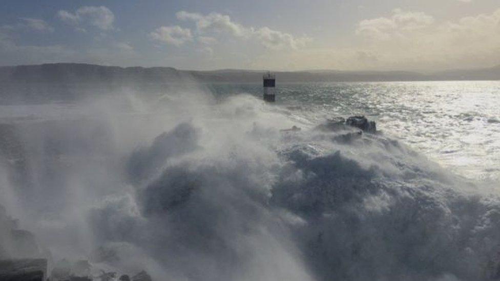 Stormy seas around Rathlin