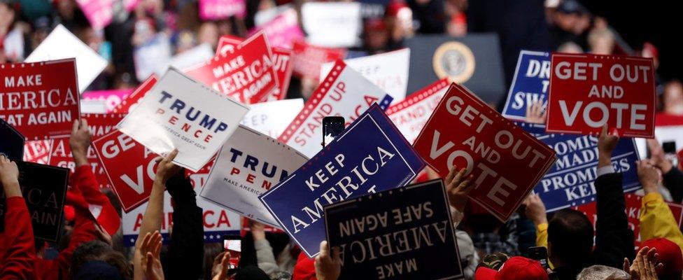 A campaign rally in Mosinee, Wisconsin on October 24 2018