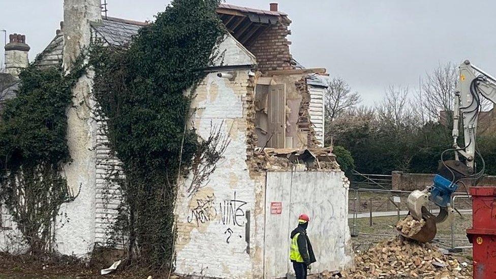 Banksy work demolished