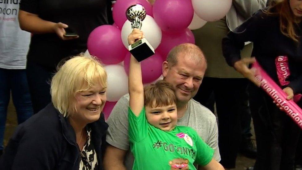 Tony with his mum and dad