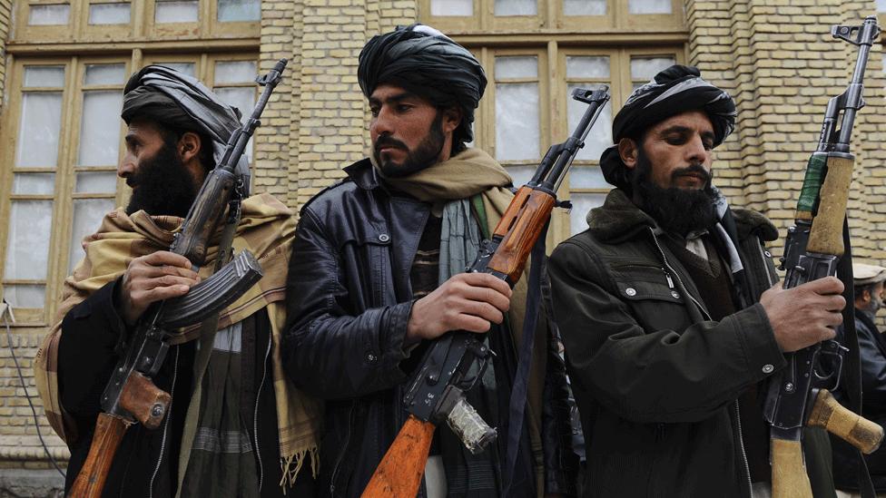 Taliban fighters in Herat (file)