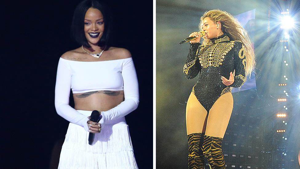 Beyonce and Rihanna