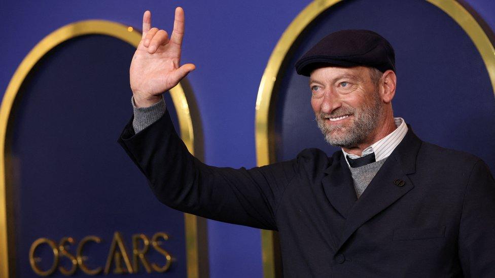 Troy Kotsur at the Oscar nominees' luncheon