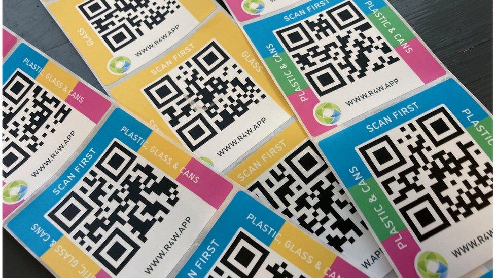 QR codes which will be stuck on products