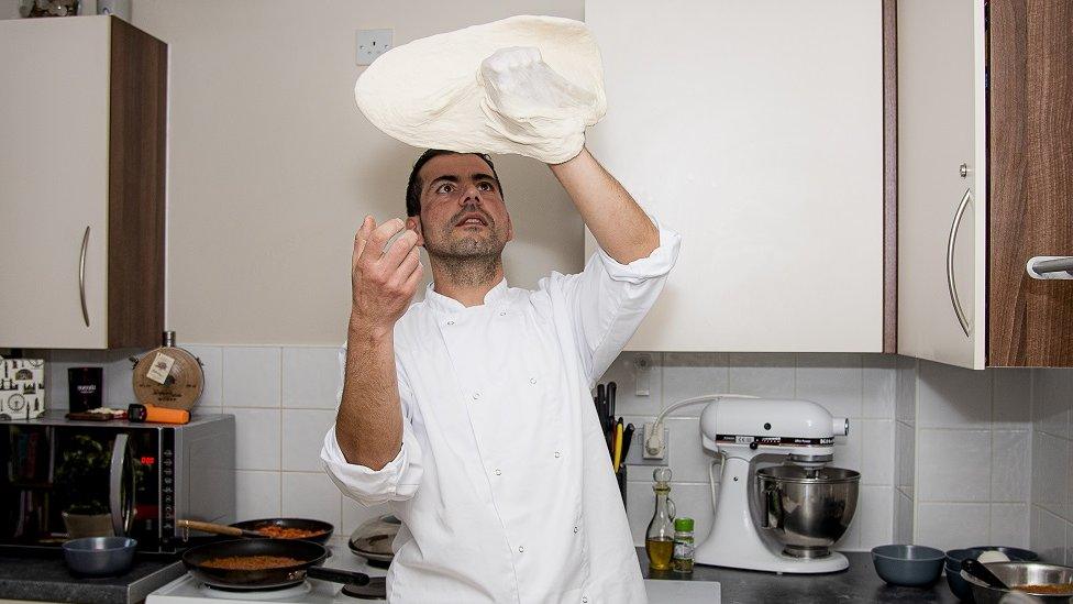 Giuseppe Delfino at his home in Southville, Bristol