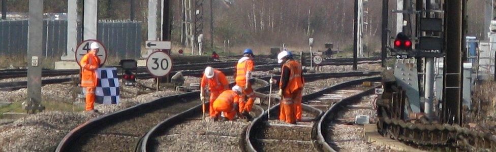 Network Rail engineers at work