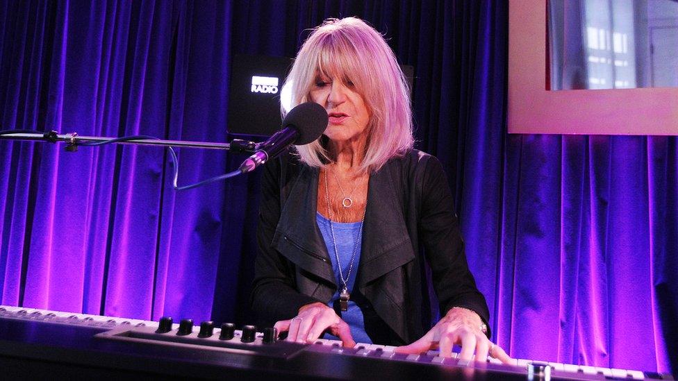 Christine McVie performing at BBC Radio 2 in 2017