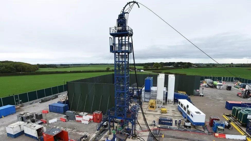 Safle ffracio Cuadrilla yn Preston, Sir Gaerhirfryn