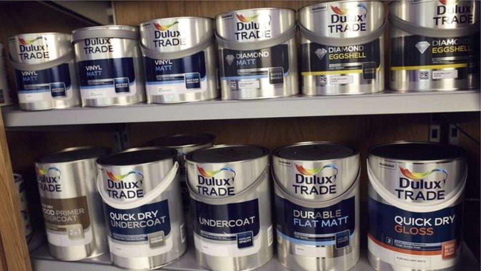 Dulux paint tins