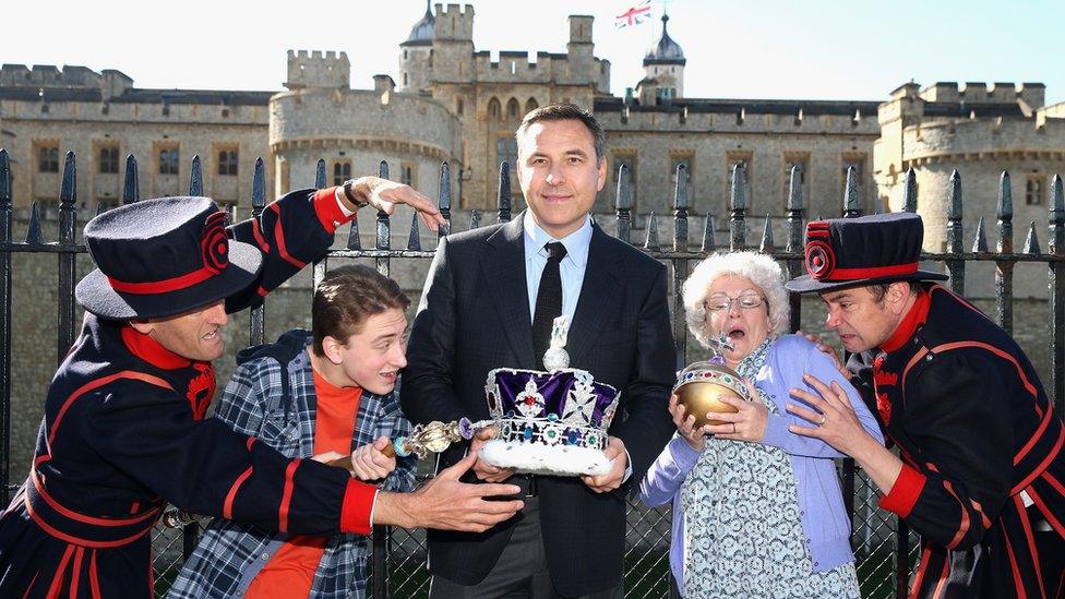 David Walliams and the cast of Gangster Granny -the theatre production