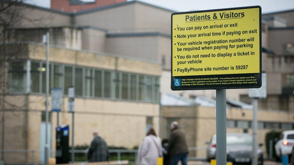 Exterior of the Royal United Hospital in Bath