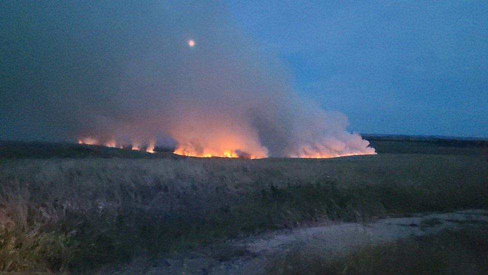 Fire on Salisbury plain