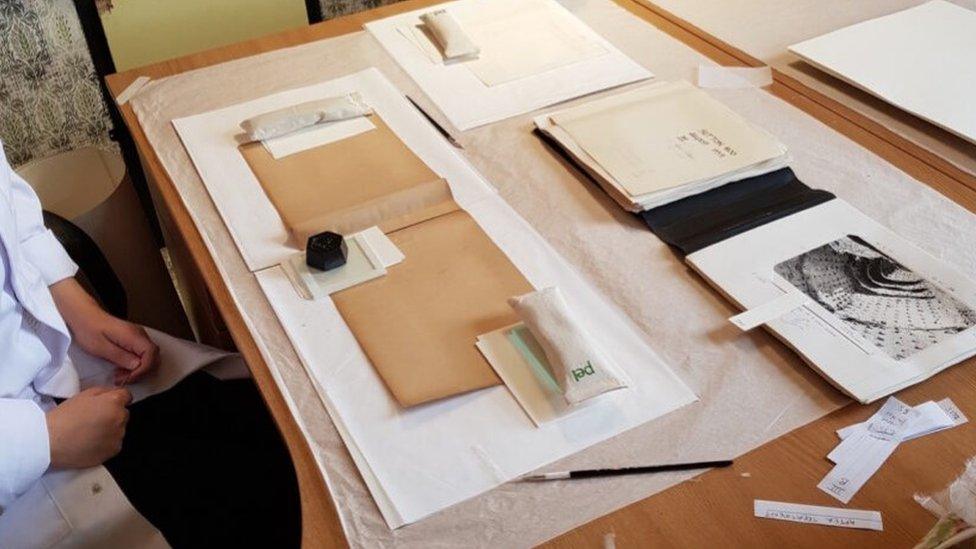 Photographs being conserved