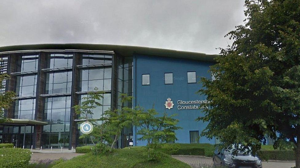 The incident took place at Gloucester Constabulary's headquarters