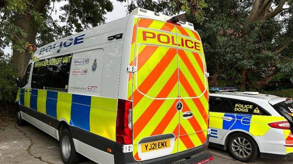 Police vehicles in York