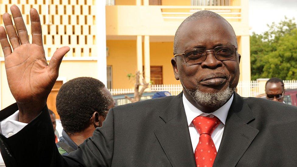 A file photo taken on July 26, 2009 shows Malam Bacai Sanha at a polling station in Bissau.