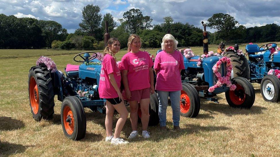 Ebony Ayton, (left) Joanne Grimmer and Pam Grimmer