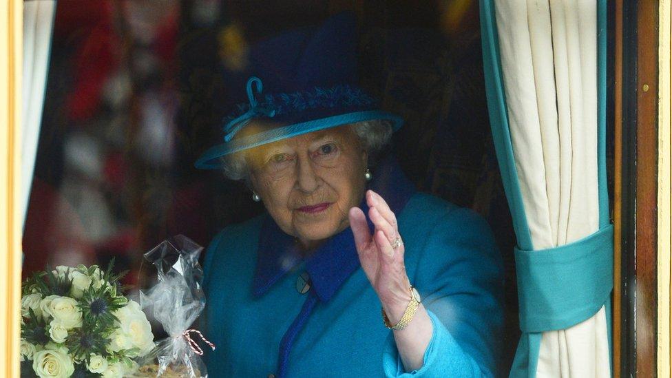 Queen on board Pullman carriage