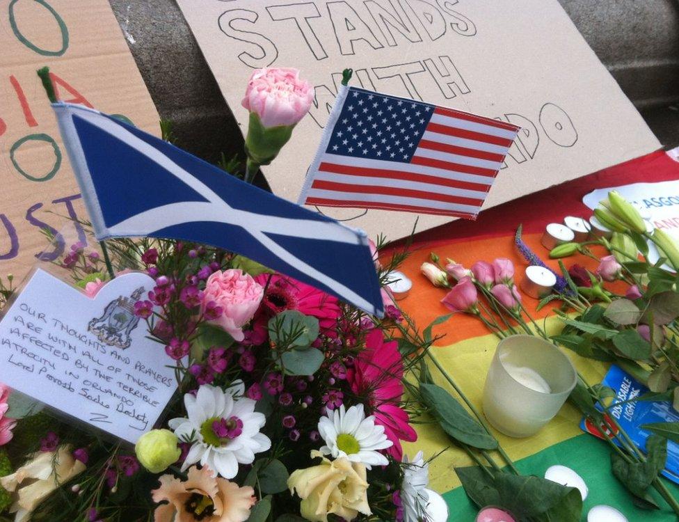 Tributes at vigil