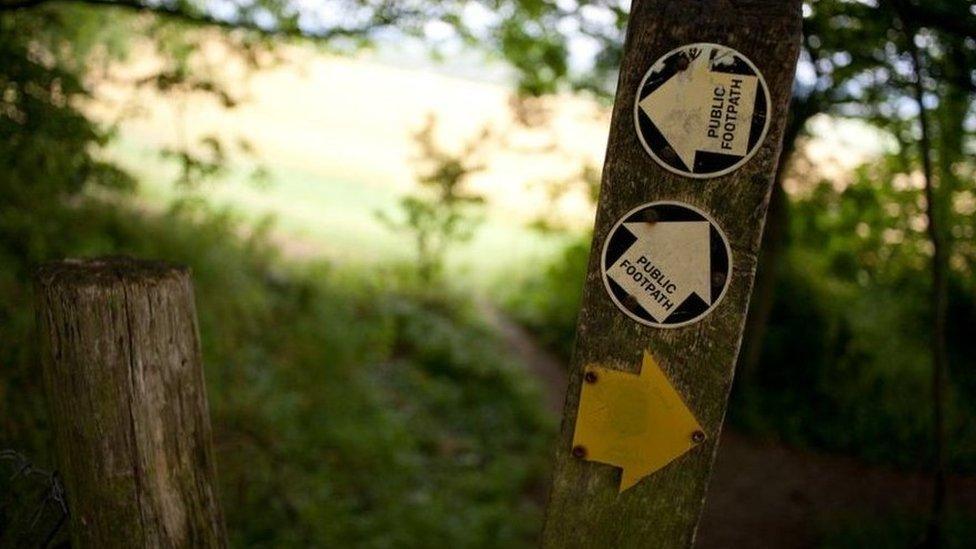 Footpath sign