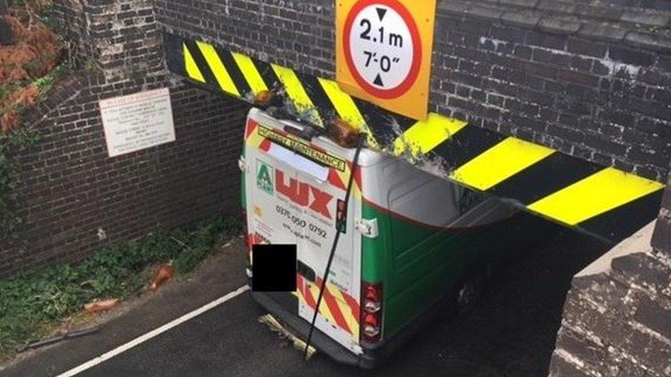 Van under Manea bridge