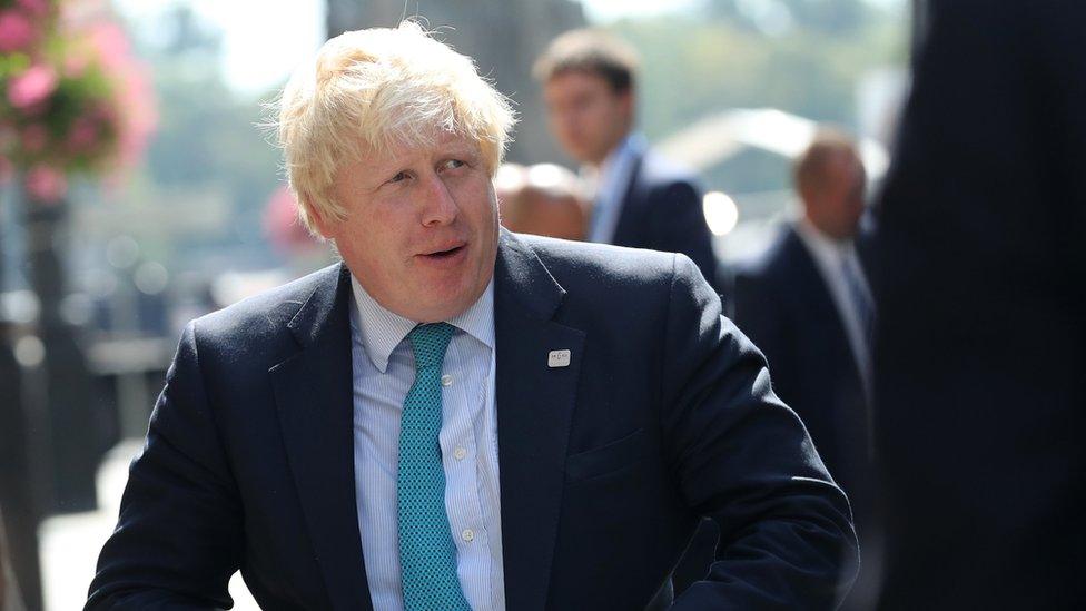 Boris Johnson in Slovakia in September.