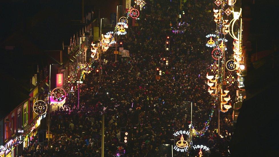 Diwali celebrations in Leicester