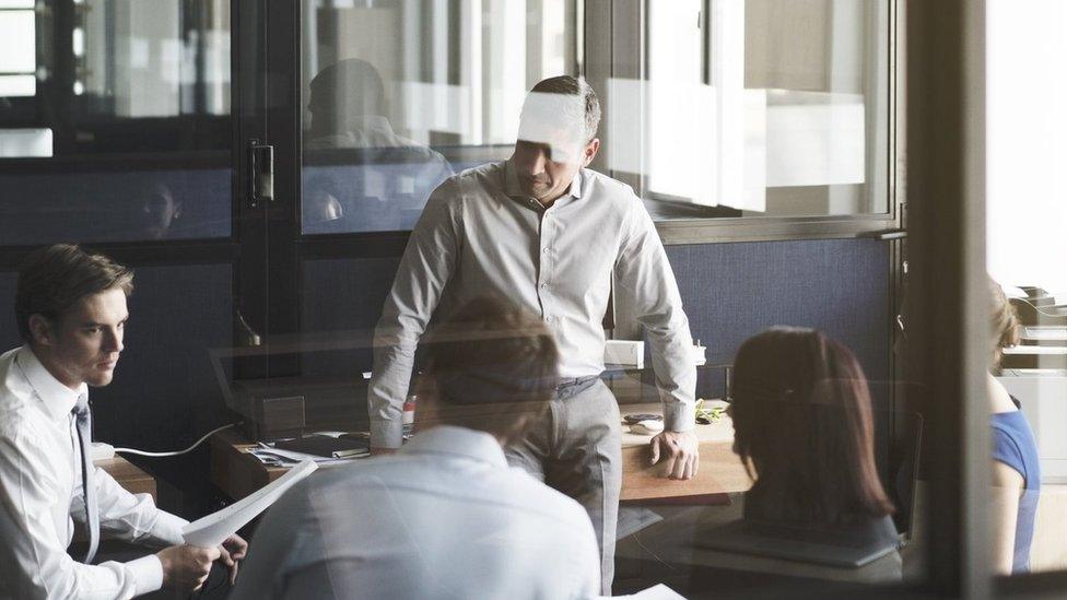 Women and men in meeting
