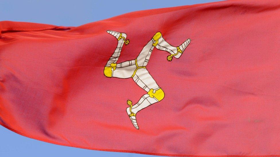 The flag of the Isle of Man