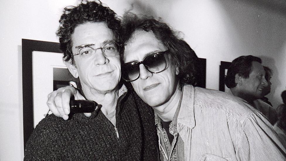 Lou Reed (left) and Rock in 1999