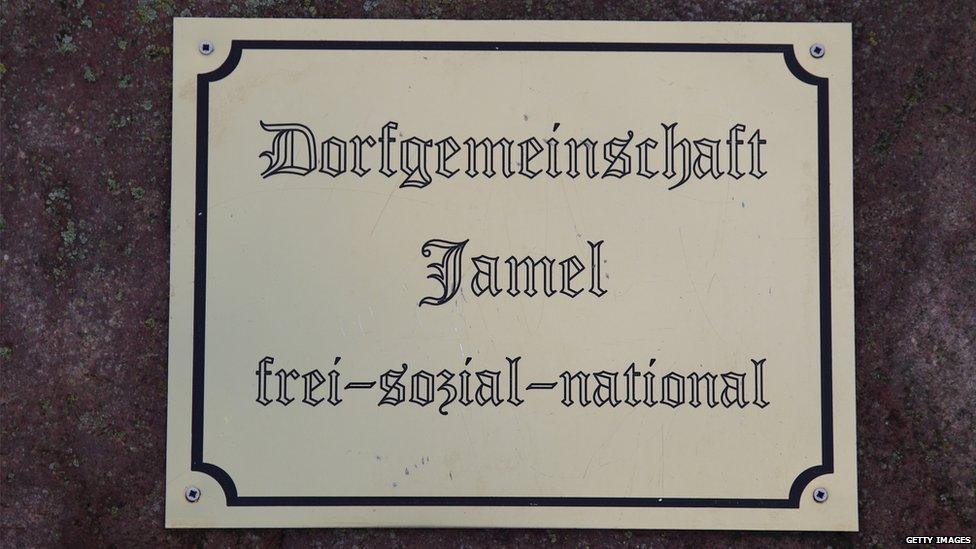 Neo-Nazi plaque in Jamel - file pic