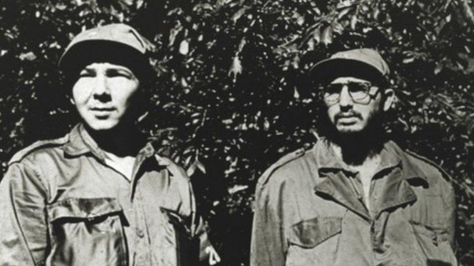 In this undated handout file picture released by the Cuban website "Cubadebate" on August 5, 2010, Fidel Castro (right), his brother Raul (left) are seen in Sierra Maestra, Cuba.